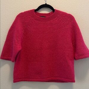 Ann Taylor Vibrant Pink Crew Neck Sweater